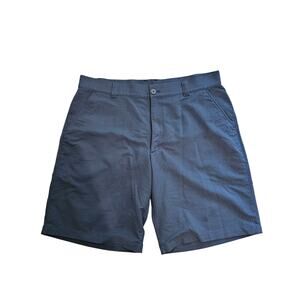 Under Armour Golf Shorts Men's 38 Navy Blue Chino Moisture Wicking Zip Fly 9"